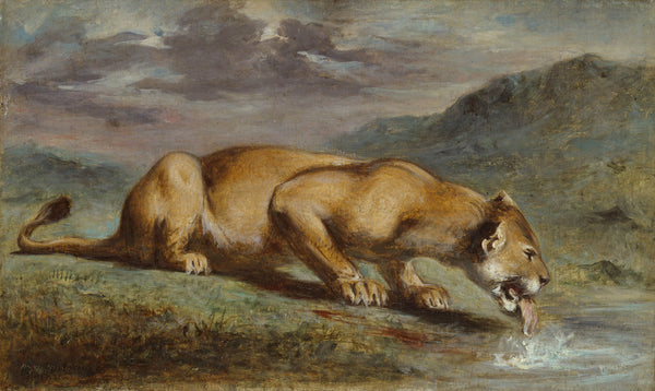 pierre-andrieu-1850-wounded-lioness-art-print-fine-art-reproduction-wall-art-id-aqnfqjclw