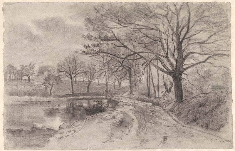 camille-pissarro-1860-landscape-with-stream-art-print-fine-art-reproduction-wall-art-id-aqowlzirf