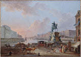 jean-baptiste-lallemand-1775-the-mint-the-pont-royal-and-louvre-as-seen-from-the-platform-of-pont-neuf-1775-art-print-fine- мистецтво-репродукція-стінне мистецтво