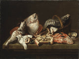 艾萨克·范·杜因的静物与鱼，螃蟹和牡蛎的艺术打印精细艺术再现墙艺术id aqptu12v3