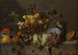 adriaen-van-utrecht-1635-досі натюрморт-з-фруктами-і-мавпою їдять-виноград-арт-друк-образотворче-відтворення-стіна-арт-id-aqq629bm7