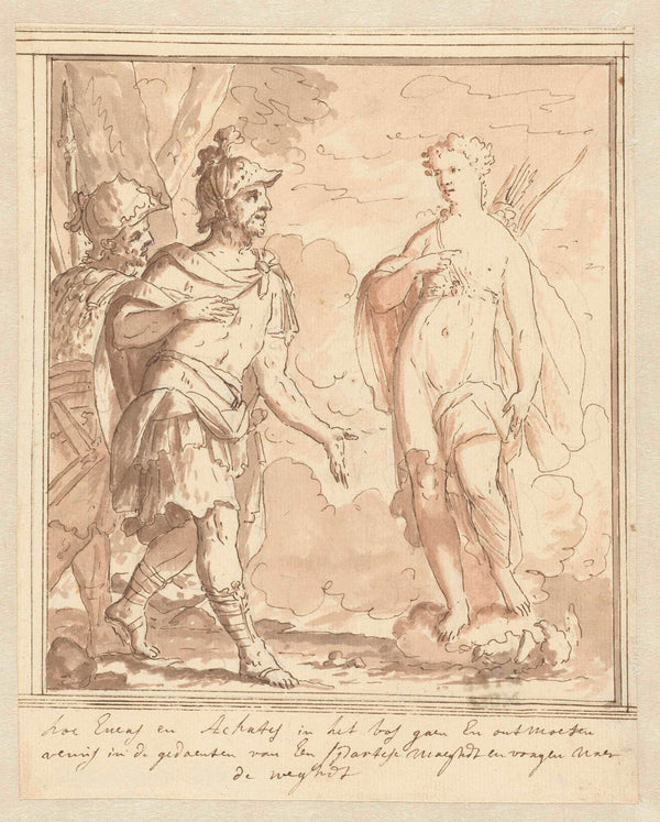 mattheus-terwesten-1700-aenaes-and-achates-meet-venus-in-the-shape-of-a-art-print-fine-art-reproduction-wall-art-id-aqqb2br09