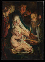 Jacob-jordaens-1616-święta-rodzina-z-pasterzami-druk-reprodukcja-dzieł sztuki-sztuka-ścienna-id-aqqdcpsbw