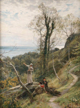 Ernest-a-Waterlow-1882-senza titolo-paesaggio-arte-stampa-riproduzione-d'arte-wall-art-id-aqqrto149