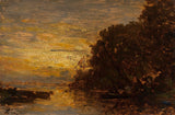 felix-ziem-the-seine-at-billancourt-sunset-art-print-fine-art-reprodukcija-zidna-umjetnost