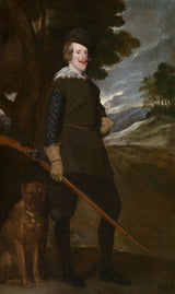 迭戈·羅德里格斯·德·貝拉斯克斯-1637 工作室-菲利普-IV 的肖像-藝術印刷品-美術-複製品-牆藝術-id-aqszty7f2