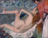 埃德加·德加（Edgar Degas）1895年在浴后艺术印刷精美的艺术复制品墙上艺术ID AQT8