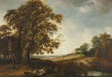 simon-de-vlieger-1653-sovende-bønder-nær-marker-lignelse-om-ukrudt-kunsttryk-fin-kunst-reproduktion-vægkunst-id-aqtexoeoi