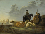 aelbert-cuyp-1660-peagants-and-cattle-by-the-river-merwede-art-print-fine-art-reproduction-wall-art-id-aqvp2qhnt