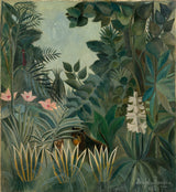 亨利·卢梭1909年，赤道丛林艺术打印精细艺术再现墙艺术idaqvzoix6x