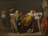pieter-jansz-quast-1635-a-merrymakers-party-art-print-fine-art-reproduction-wall-art-id-aqwbi9c2i