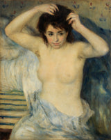 皮埃尔·奥古斯特·雷诺阿1875年，在浴前，贝恩艺术打印精美的艺术复制品，墙上的艺术ID aqwx0fxof