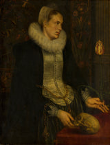 匿名-1615-一位女士藝術印刷品的肖像-精美藝術-複製品-牆藝術-id-aqxng1750