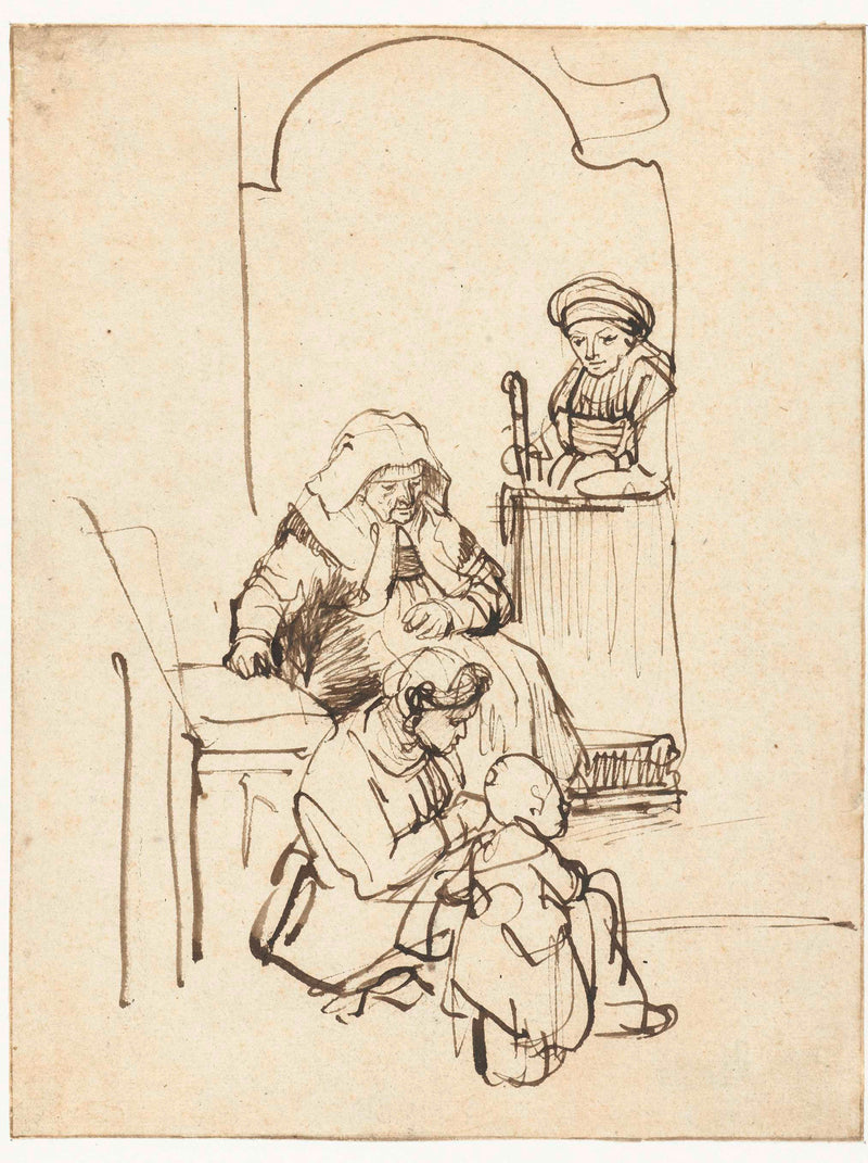 rembrandt-van-rijn-1643-three-women-and-a-child-at-a-door-art-print-fine-art-reproduction-wall-art-id-aqyrm0trb