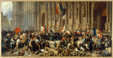 henri-felix-philippoteaux-1848-lamartyn-verwerp-die-rooi-vlag-voor-stadsaal-kuns-druk-fyn-kuns-reproduksie-muurkuns