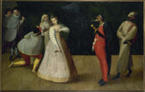 ecole-francaise-1580-troop-italiaanse-acteurs-de-gelosi-art-print-fine-art-reproductie-muurkunst