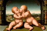 joos-van-cleve-1530-基督和施洗者约翰作为儿童艺术印刷品美术复制品墙艺术 id-ar0iodov0