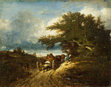 jules-dupre-1856-on-the-road-art-print-reprodukcja-dzieł sztuki-ściana-art-id-ar2ocqe9g
