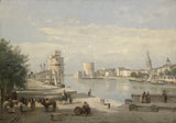 ג'אן-טופטיסט-קמיל-קורוט-1851-הנמל-של-לה-רושל-אמנות-הדפס-אמנות-רבייה-קיר-אמנות-id-ar3au9w8s