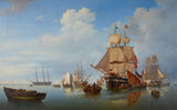 洛伦佐·布蒂（Lorenzo-Butti）1846年的海景与尚科艺术印刷精美艺术复制品墙艺术ID Ar3ye2c1a