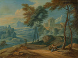 adriaen-frans-boudewyns-1660-bergagtige-landskapkuns-druk-fyn-kuns-reproduksie-muurkuns-id-ar4o9sq8j