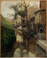 Germain-eugene-bonneton-1900-the-bievre-rue-vulpian-藝術印刷品美術複製品牆藝術
