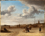 Adriaen-van-de-Velde-1670-the-beach-Scheveningen-art-print-fine-art-gjengivelse-vegg-art-id-ar5g59y7y