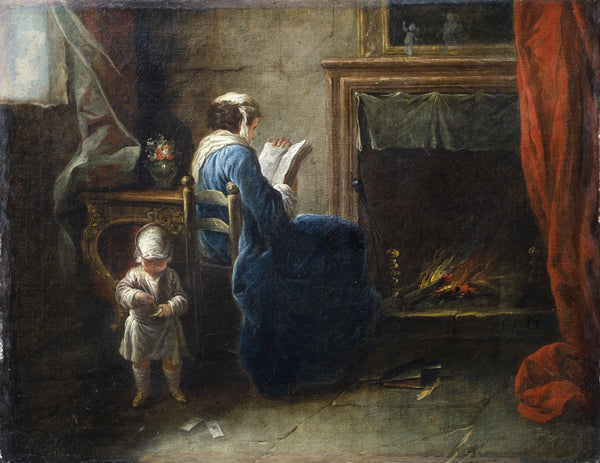 pierre-parrocel-1735-woman-reading-in-front-of-a-fireplace-art-print-fine-art-reproduction-wall-art-id-ar5ipc6sy