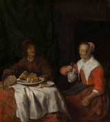 gabriel-metsu-1650-mand-og-kvinde-ved-et-måltid-kunsttryk-fin-kunst-reproduktion-vægkunst-id-ar5koult8
