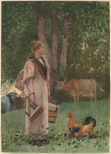Winslow-homer-1878-牛奶女佣艺术印刷精美的艺术复制品墙壁艺术id-ar5vckajw