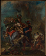 eugene-Delacroix-1846-the-bortføring-of-rebecca-art-print-fine-art-gjengivelse-vegg-art-id-ar6jtp7mu