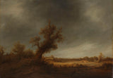 adriaen-van-ostade-1640-krajobraz-ze-starym-dąbem-drukiem-reprodukcja-dzieł sztuki-sztuka-ścienna-id-ar83qql5j