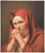 cornelis-kruseman-1814-femme-en-rouge-avec-mains pliées-art-print-fine-art-reproduction-wall-art-id-ar8g866db