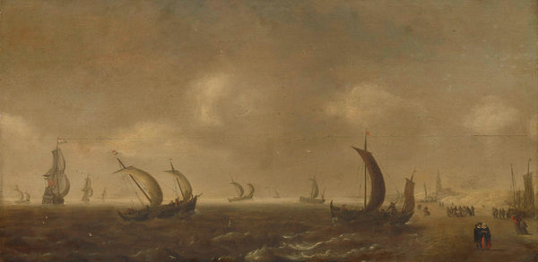 unknown-1640-seascape-on-the-beach-of-scheveningen-art-print-fine-art-reproduction-wall-art-id-ar9qrzhks