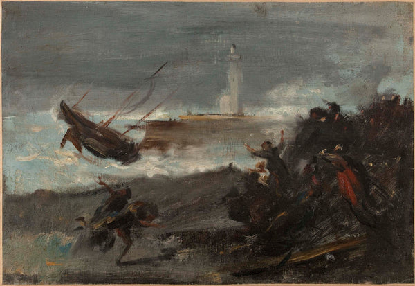 jean-baptiste-carpeaux-1873-shipwreck-in-the-port-of-dieppe-art-print-fine-art-reproduction-wall-art
