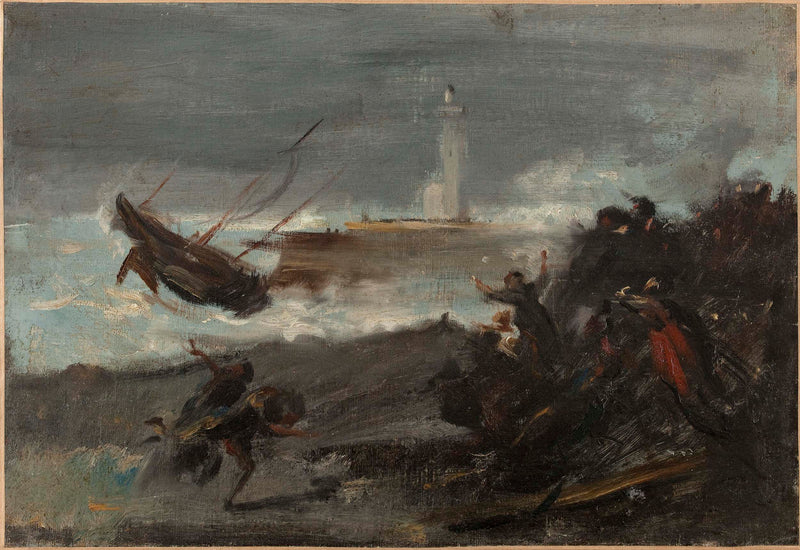 jean-baptiste-carpeaux-1873-shipwreck-in-the-port-of-dieppe-art-print-fine-art-reproduction-wall-art