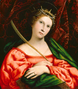 洛伦佐·洛托（Lorenzo-lotto）1522年圣凯瑟琳艺术版画精美艺术复制品墙壁艺术ID Ararzze5s