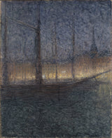 尤金·詹森（Eugene-Jansson）1897年，晚上在科恩汉斯托克（Kornhamnstorg）斯德哥尔摩，艺术印刷精美的艺术复制品墙艺术