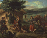 eugene-Delacroix-1859-Erminia-og-de-hyrder-art-print-fine-art-gjengivelse-vegg-art-id-arbwoug8x