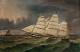 kapitan-thomas-robertson-1867-the-full-rigged-shipcaribouoff-the-otago-coast-taieri-głowa-na-prawej burcie-ćwiartka-grafika-reprodukcja-sztuki-sztuki-ściennej-id-arc17z3wu