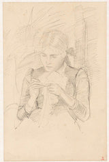 jozef-israels-1834-werkende-hand-vrouw-kunst-print-fine-art-reproductie-muur-kunst-id-arc1x8f7l