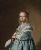 johannes-cornelisz-verspronck-1641-tütarlapse-portree-sinisesse riietatud-kunst-print-kujutav-kunst-reproduktsioon-seina-art-id-ardvrddb1
