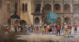 एडॉल्फ-पिर्श-1883-भाड़े के सैनिक-और-पताका-कला-प्रिंट-ललित-कला-पुनरुत्पादन-दीवार-कला-आईडी-एरेवल34आर3
