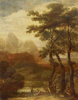 ignacio-de-iriarte-1640-landskap-met-jagters-kunsdruk-fynkuns-reproduksie-muurkuns-id-argfsz0l5