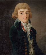 francois-bonneville-1791-eeldatav-Louis-Antoine-de-Saint-just-1767-1794-portree-tavakunst-print-kujutav kunst-reproduktsioon-seinakunst