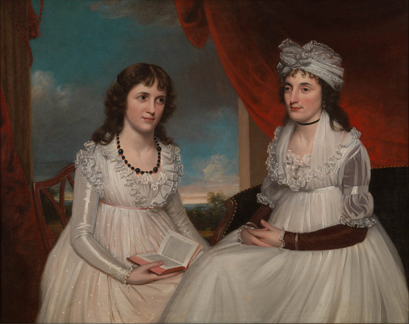 James Earl, 1796 - Portrait of Elisabeth Fales Paine and her Aunt - fine art print