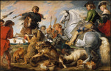 peter-paul-rubens-1616-polowanie na-wilka i lisa-druk-reprodukcja-dzieł sztuki-sztuka-ścienna-id-ariwc2pzz