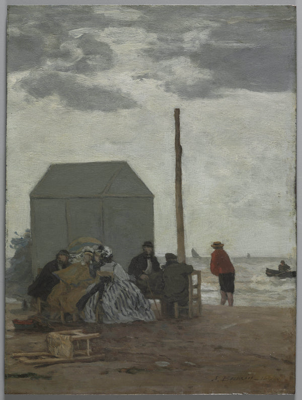 eugene-boudin-1864-the-beach-at-deauville-art-print-fine-art-reproduction-wall-art-id-arj6p307r