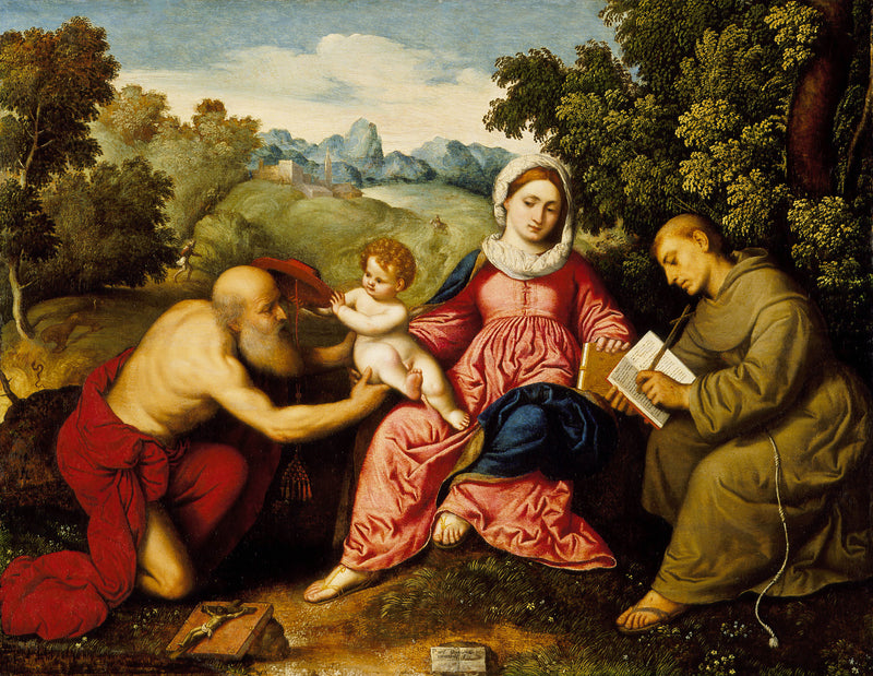 paris-bordone-1525-madonna-and-child-with-saints-jerome-and-francis-art-print-fine-art-reproduction-wall-art-id-arjl2wmme