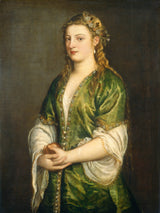 titian-1555一位女士的肖像打印艺术精美的艺术复制品墙艺术id arjnmawv0